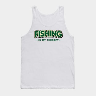 Fishing Is My Therapy Retro Style Tank Top